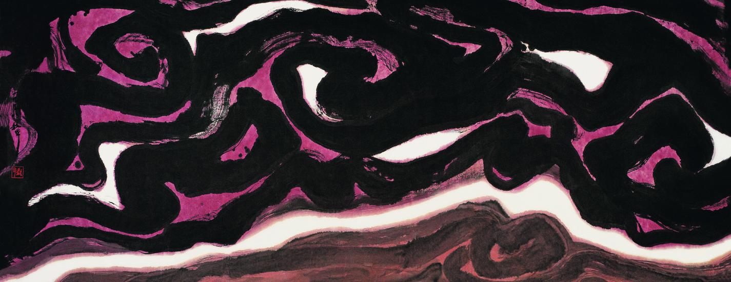 Zhou Shaohua, Moonlight, 1988, 365 x 144 cm, ink and wash on paper © Zhou Shaohu
