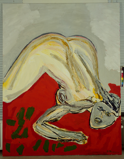 Kneeling Woman (Knieende Frau), 2000, Öl auf Leinwand, 260 x 200 cm © Privatbesitz