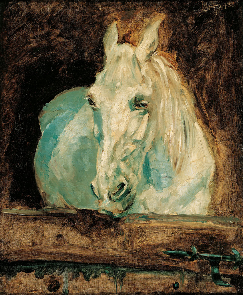 Henri de Toulouse-Lautrec, Der Schimmel „Gazelle“, 1881 © Albertina, Wien, Sammlung Batliner