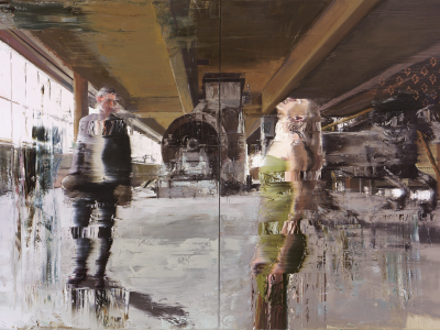 Andy Denzler, 2541, Sleepwalker II, Diptych, 2018, Oil on canvas, 200 x 300 cm © Andy Denzler