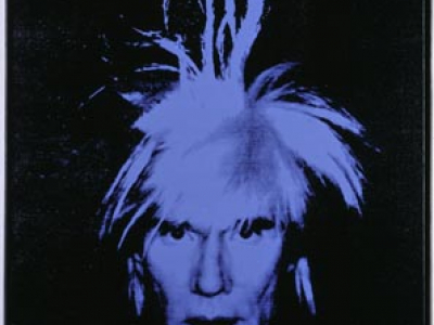 Andy Warhol, Self-Portrait (blue), 1986, Siebdruck und synthetische Polymere auf Leinwand, Mondstudio Collection © VBK, Wien, 2005