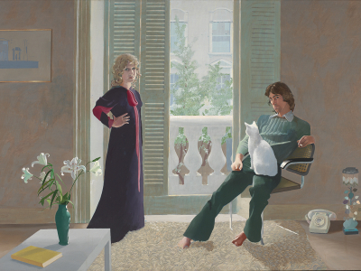 David Hockney, Mr. and Mrs. Clark and Percy, 1970–1971, Acryl auf Leinwand, 213,4 x 304,8 cm, Tate: Presented by the Friends of the Tate Gallery 1971 © David Hockney, Foto: Tate 
