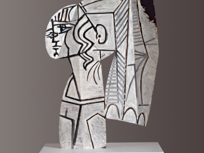 Pablo Picasso, Sylvette, 1954, Beidseitige Ölmalerei auf ausgeschnittenem Metallblech, 69,9 x 47 x 1 cm © VBK Wien 2012