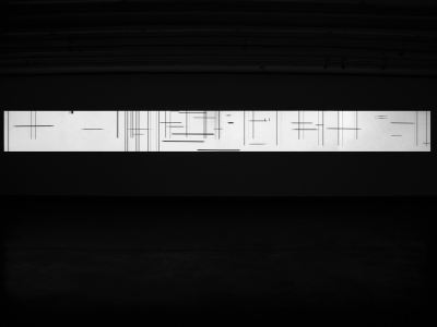 Andrés Ramírez Gaviria, Composition, 2006, software projection, black/white, sound, variable dimensions. © Courtesy the artist Andrés Ramírez Gaviria, Composition, 2006, software projection, black/white, sound, variable dimensions. © Courtesy the artist