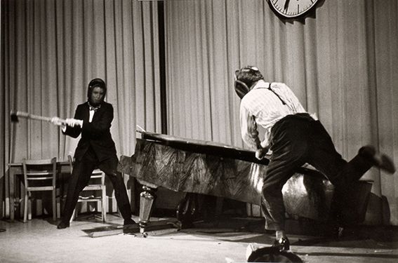 wiener gruppe, 2 welten (2. literarisches cabaret), 1959. Foto: Franz Hubmann © IMAGNO/Franz Hubmann