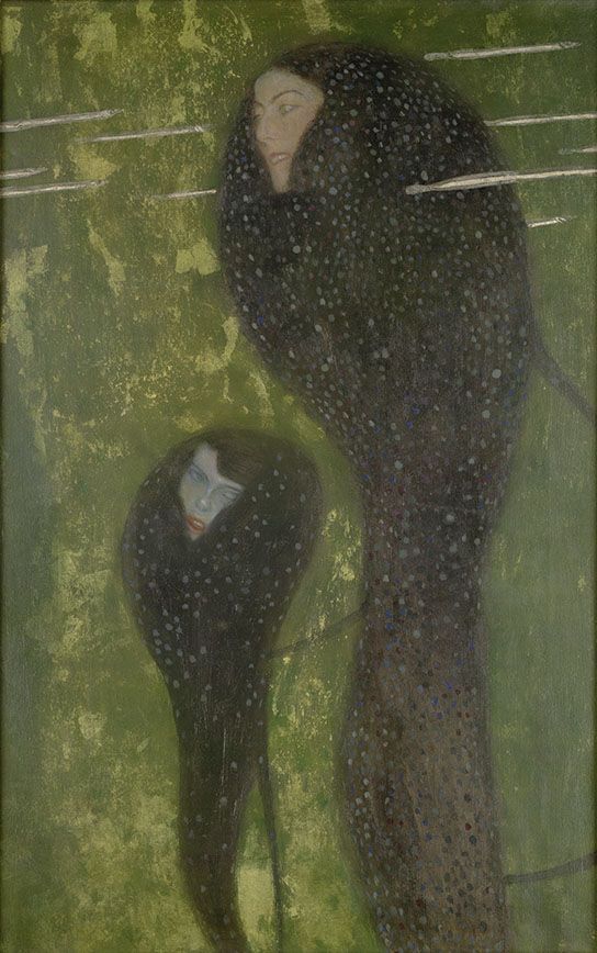 Gustav Klimt, Nixen – Silberfische, um 1902/03, Öl auf Leinwand, 82 x 52 cm © Bank Austria Kunstsammlung, Wien