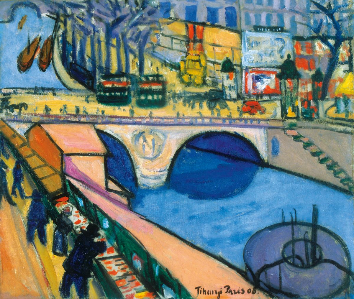 Lajos Tihanyi, Der Pont St.-Michel in Paris, 1908 © Privatbesitz