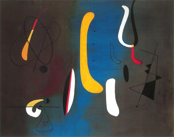 Joan Miró, Malerei, 1933, Öl auf Leinwand, 127,5 x 162 cm, Privatbesitz © Successió Miró / VBK Wien 2001