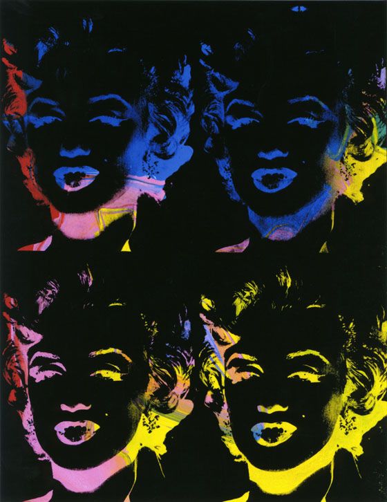 Andy Warhol, Four multicoloured Marilyns (Reversal Series), 1979-1986, Acryl und Siebdruck auf Leinwand, 92 x 71 cm, Privatbesitz, Courtesy Galerie Bruno Bischofberger, Schweiz © Foto: Galerie Bruno Bischofberger, Schweiz © 2014, The Andy Warhol Foundation for the Visual Arts, Inc., New York; Bildrecht, Wien
