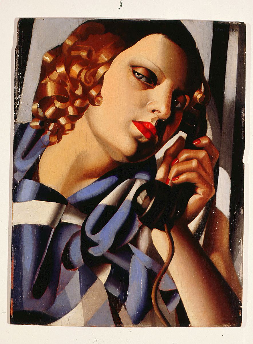 Tamara De Lempicka, Das Telefon II, 1930, Öl auf Holz, 35 x 27 cm © Sammlung Wolfgang Joop