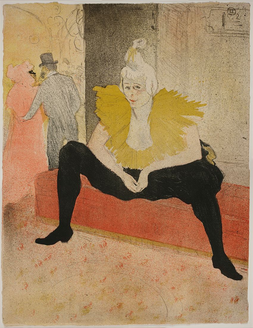 Henri de Toulouse-Lautrec, Die sitzende Clownesse – Mademoiselle Cha-U-Ka-O, 1896. Aus der Serie Elles – Sie Statens Museum for Kunst, Kopenhagen © SMK Photo