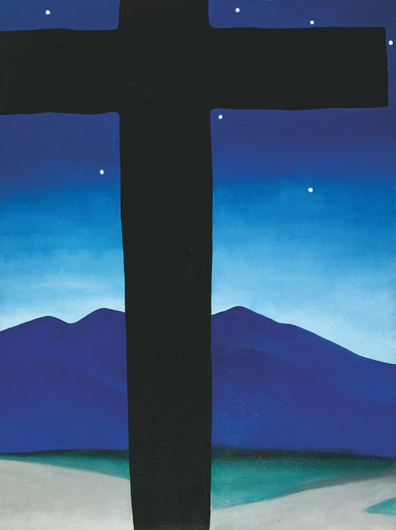 Georgia O’Keeffe, Black Cross with Stars and Blue, 1929, Private collection © 2016 Georgia O’Keeffe Museum/Bildrecht, Wien