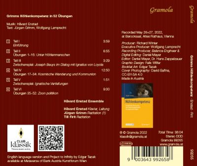CD Grimms Höhlenkompetenz in 52 Übungen, Rückseite © Gramola